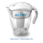 ALTHY 3.5L Mineral Alkaline Water Pitcher with pH-enhancing filtration system